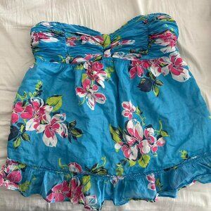 Vintage y2k Hollister floral twist babydoll tube top Size medium
